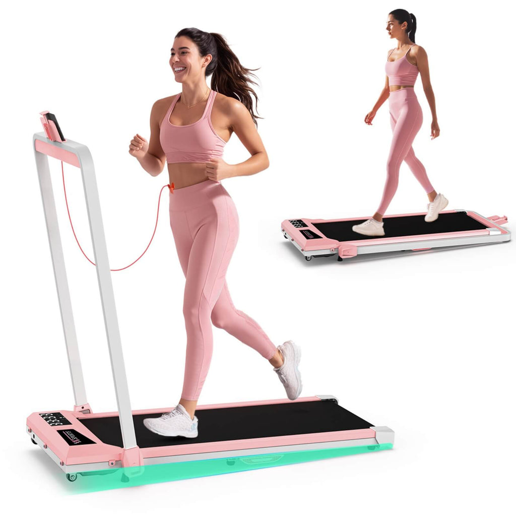 2026 Upgraded-TM010 Smart 2 in 1 Folding 10% Incline Treadmill
