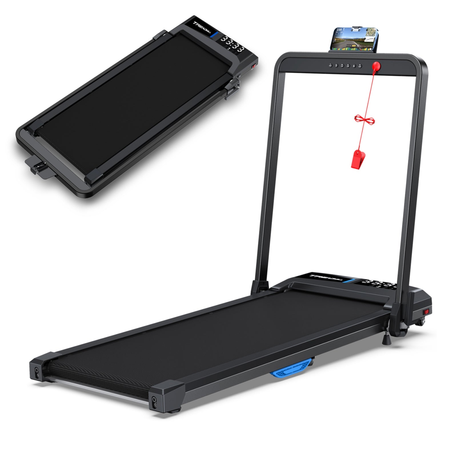 2026 Upgraded-TM010 Smart 2 in 1 Folding 10% Incline Treadmill