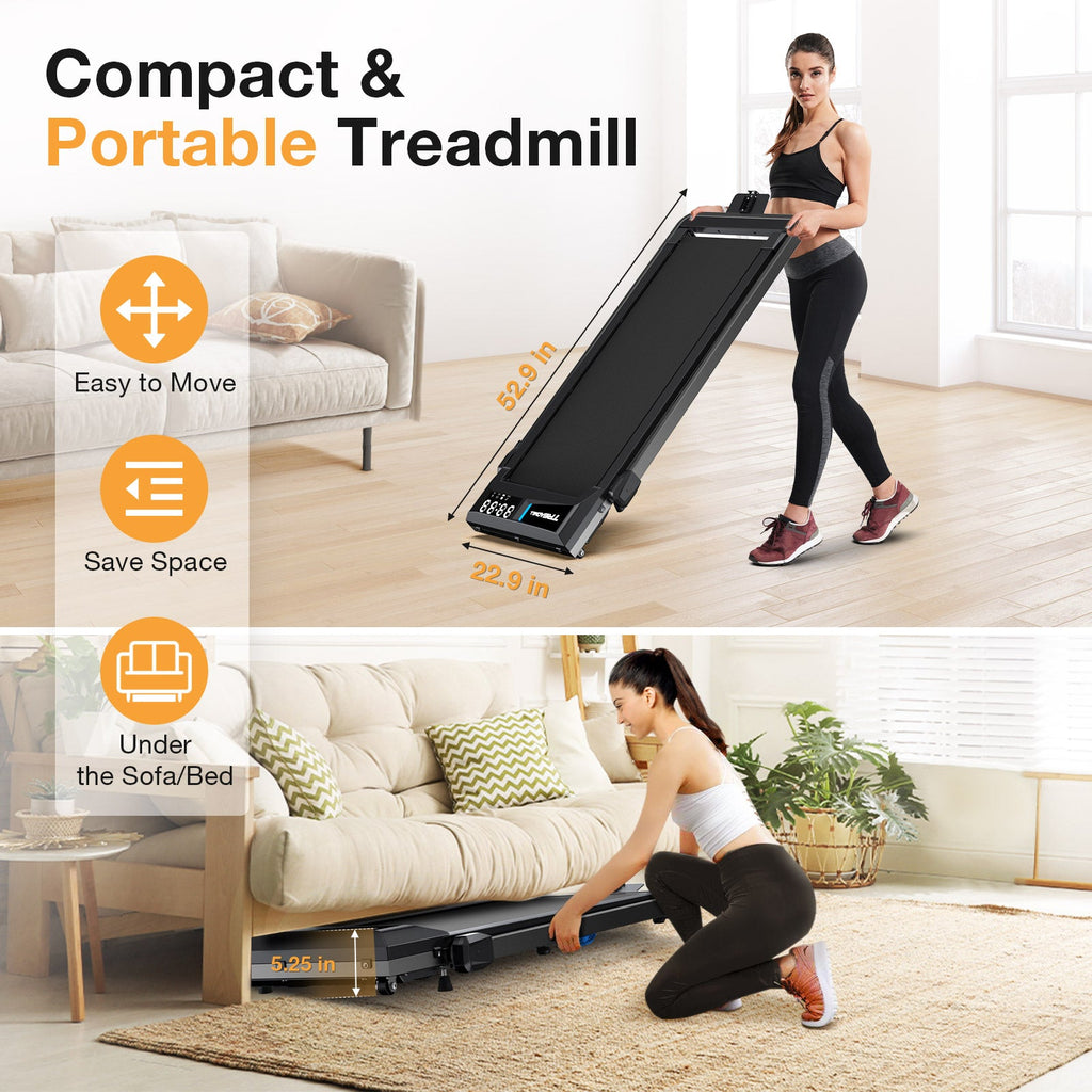 2026 Upgraded-TM010 Smart 2 in 1 Folding 10% Incline Treadmill