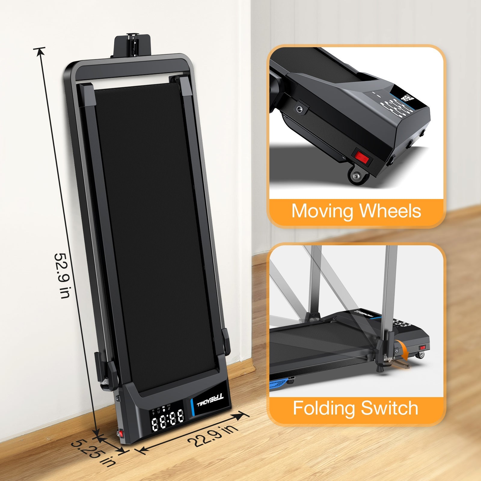 2026 Upgraded-TM010 Smart 2 in 1 Folding 10% Incline Treadmill
