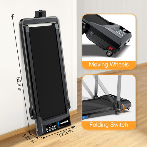2026 Upgraded-TM010 Smart 2 in 1 Folding 10% Incline Treadmill