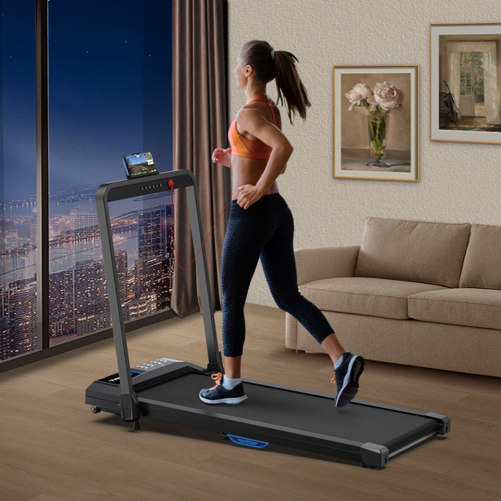 2026 Upgraded-TM010 Smart 2 in 1 Folding 10% Incline Treadmill