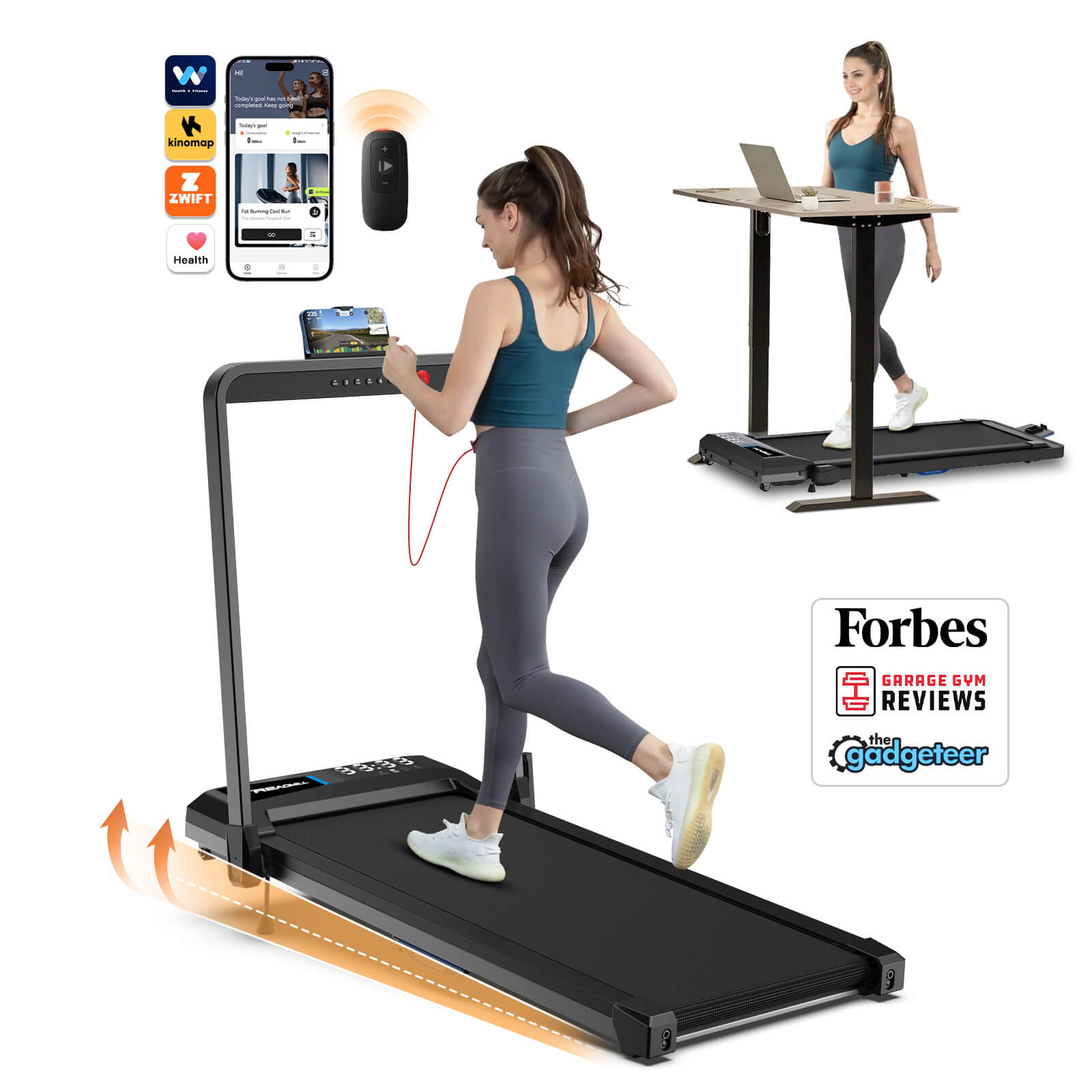 2026 Upgraded-TM010 Smart 2 in 1 Folding 10% Incline Treadmill