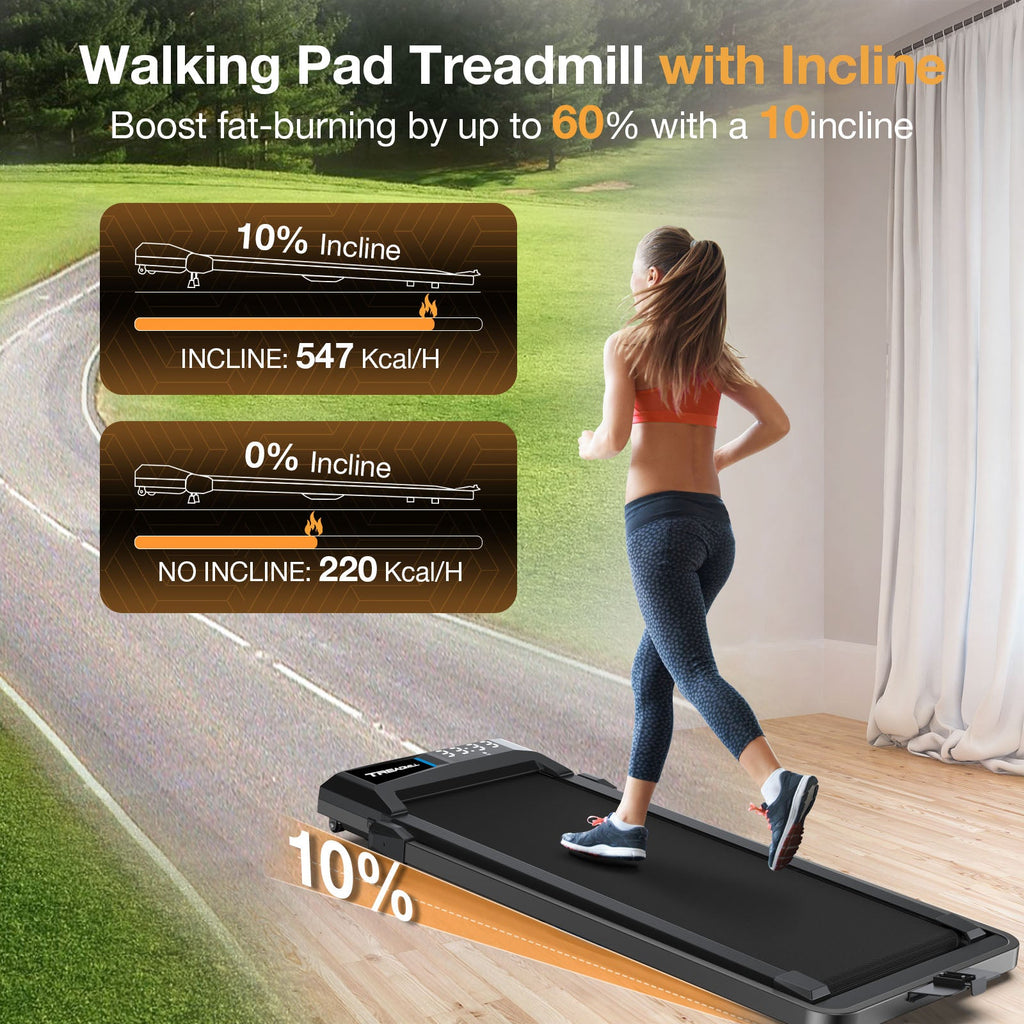 2026 Upgraded-TM010 Smart 2 in 1 Folding 10% Incline Treadmill