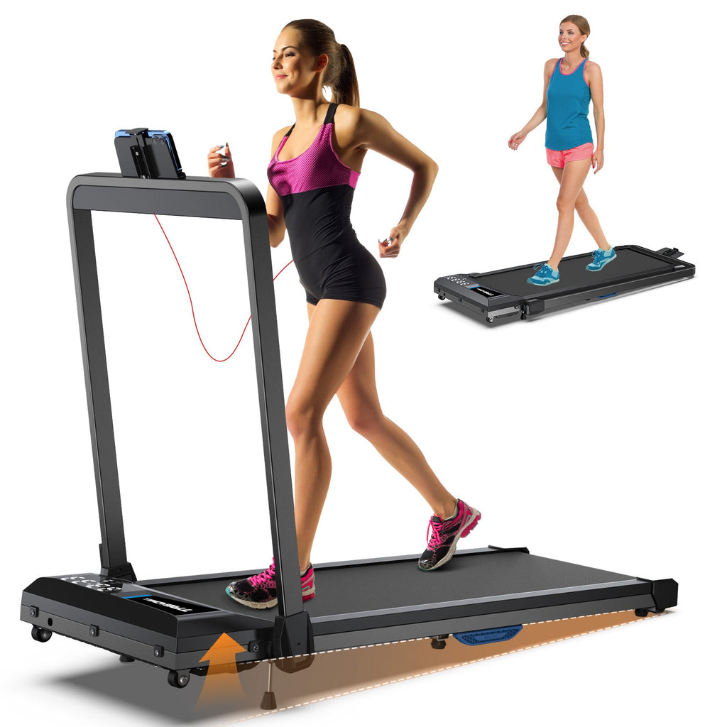 2026 Upgraded-TM010 Smart 2 in 1 Folding 10% Incline Treadmill