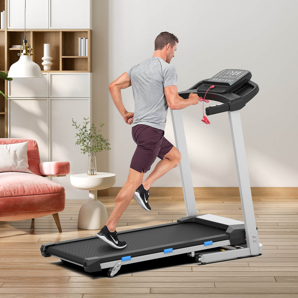 TM015-Foldable Incline Treadmill With Side Rails 350 lbs Capacity