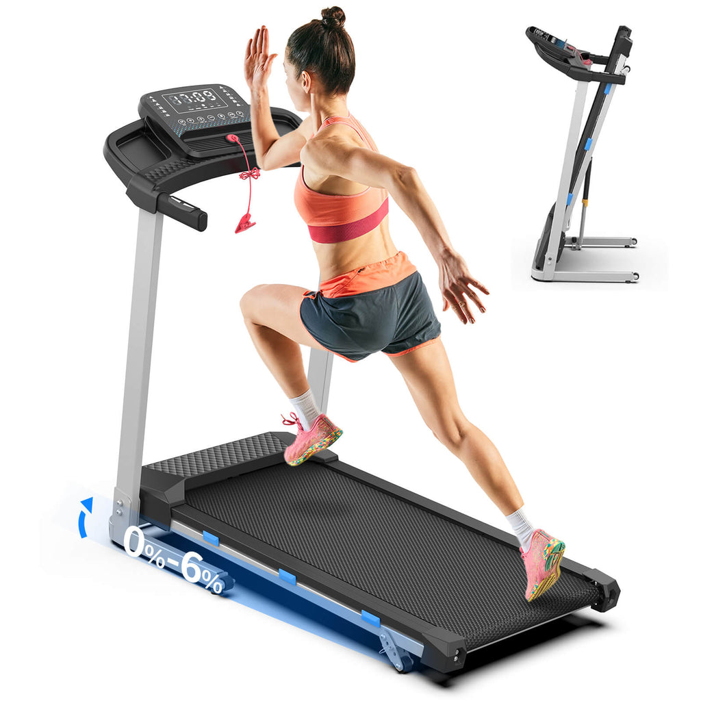 TM015-Foldable Incline Treadmill With Side Rails 350 lbs Capacity