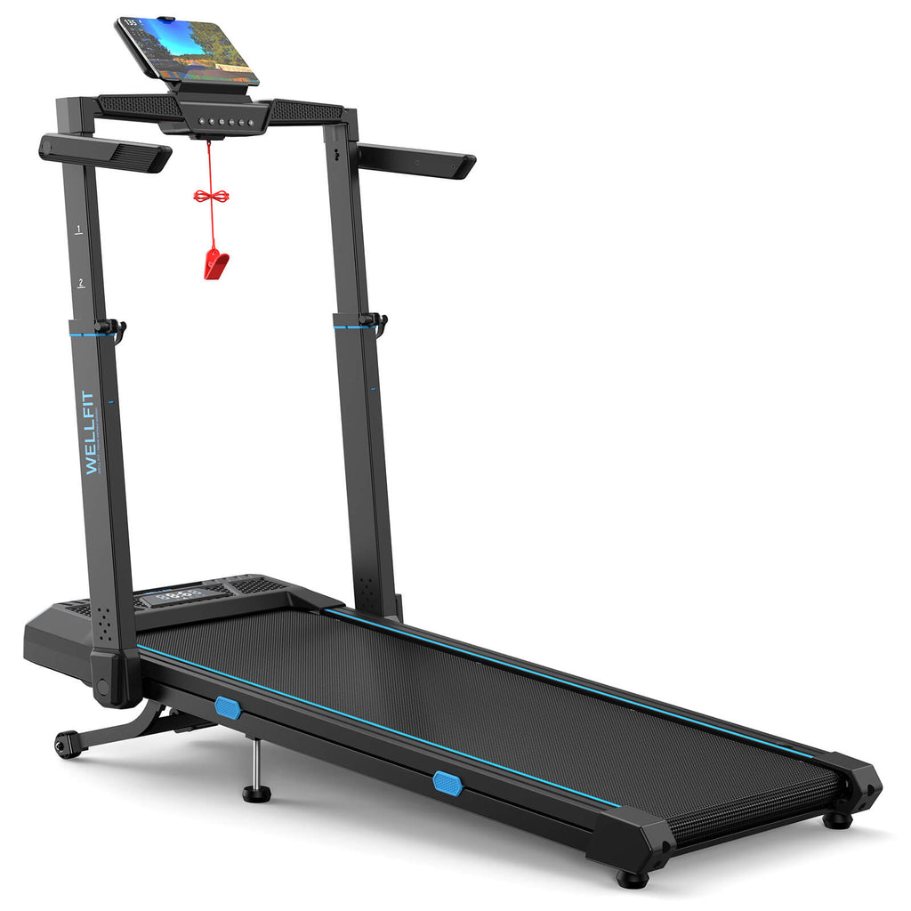 TM032 Height-Adjustable Treadmill with 10% Auto Incline 17*44 Inch Running Area