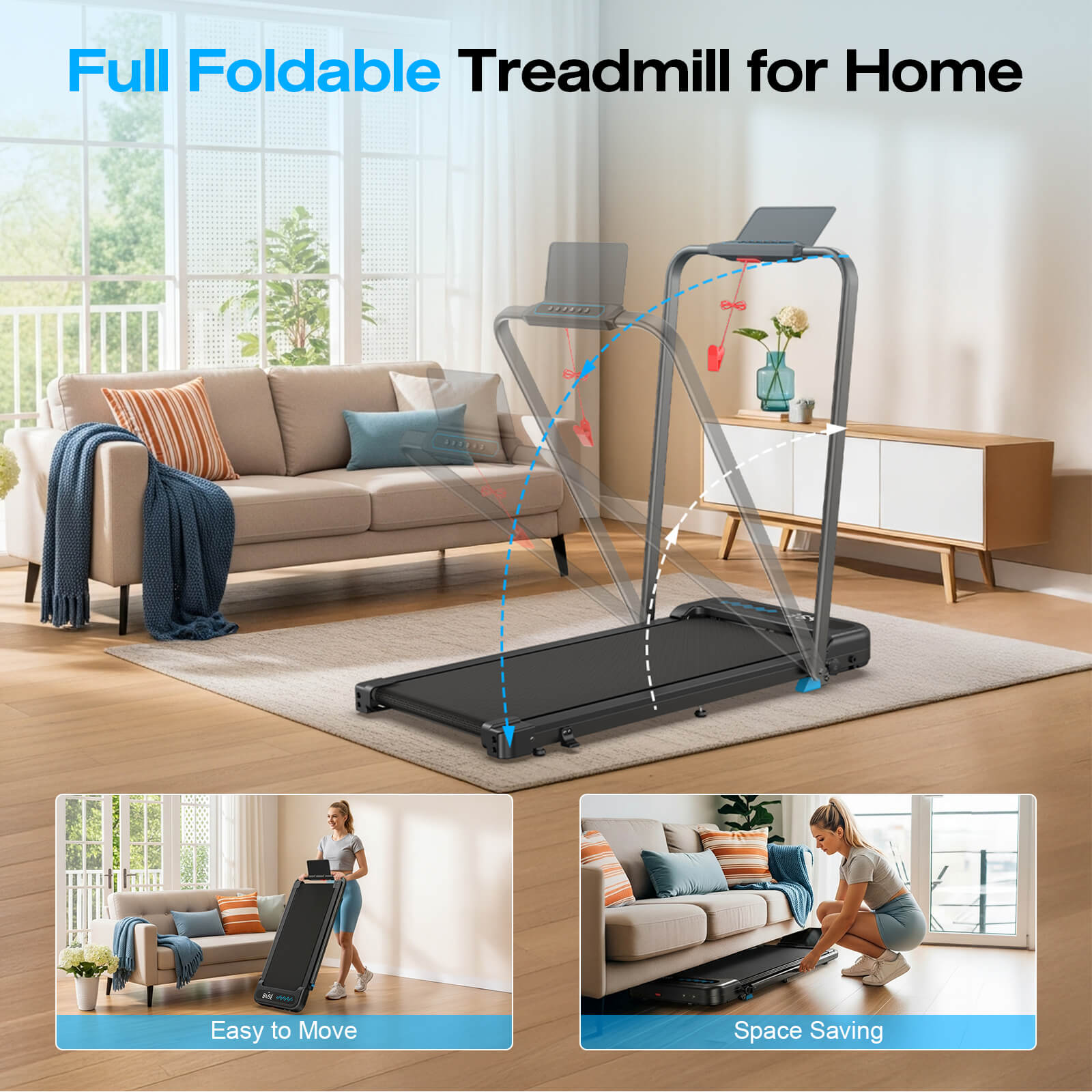 [Best Seller]TM037  Folding Treadmill With Incline For Home