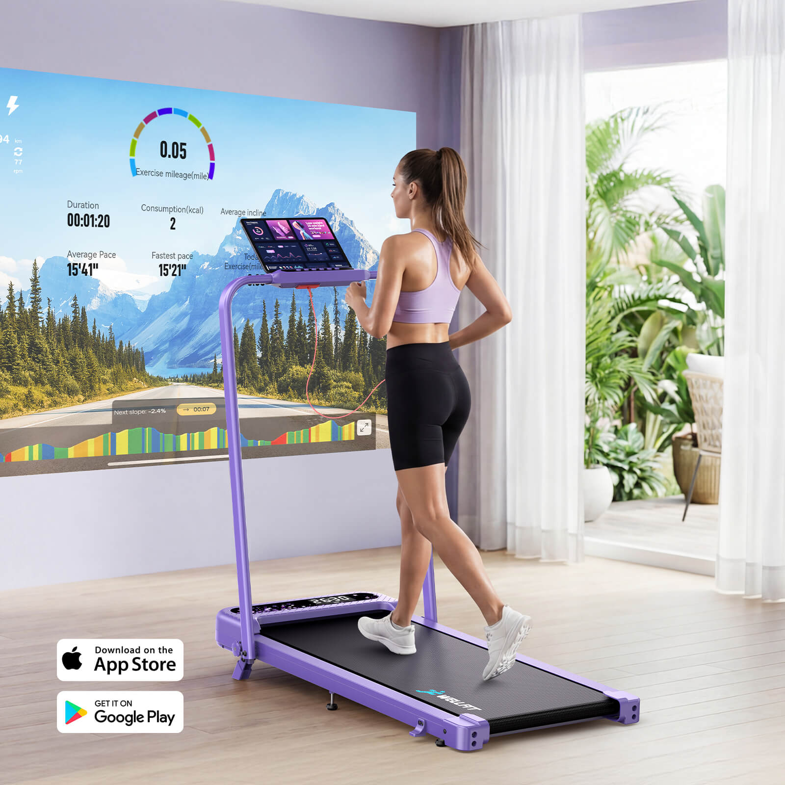 [Mother's Day Limited Edition] Fold Flat Treadmill With Gift Package