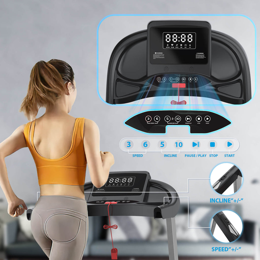 [2026]TM007 Foldable Auto 15% Incline Treadmill 400 LBS Capacity