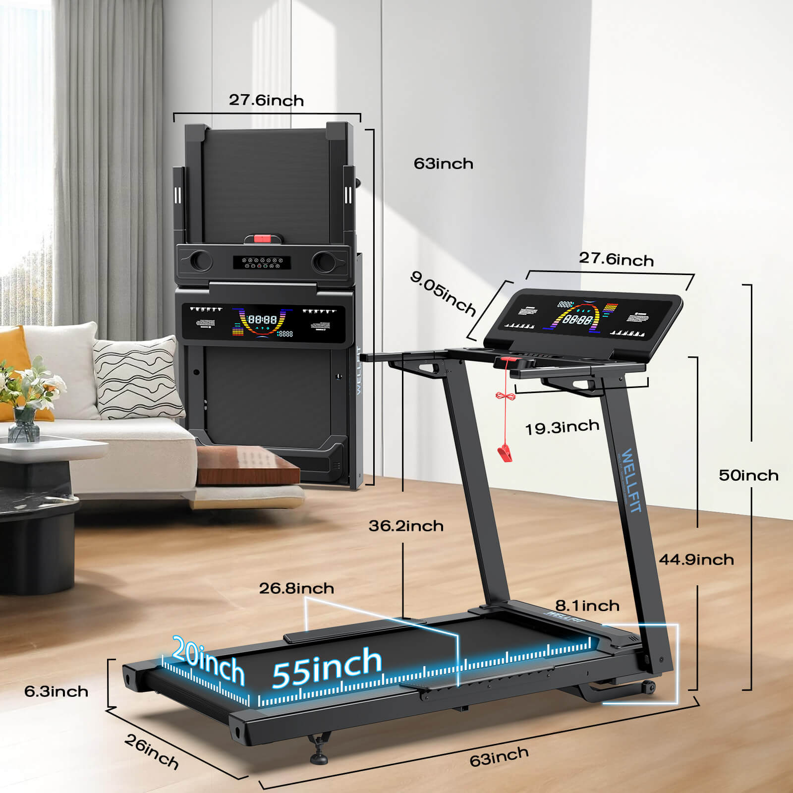 2026 TM029 Pro Heavy Duty Treadmill With 15% Auto Incline